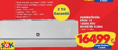 DEMİRDÖKÜM KİON 18 18000 BTU INVERTER KLİMA